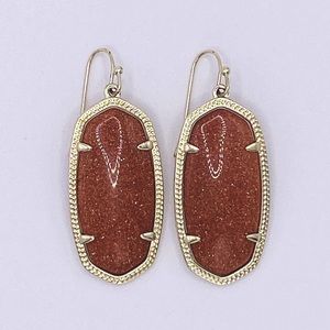 Kendra Scott Earrings in burnt orange glitter/gold